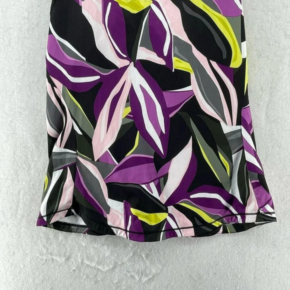 Lotto Tank Top Women’s Sz S Purple Black Popflower Print Racerback Athleisure - Picture 7 of 12